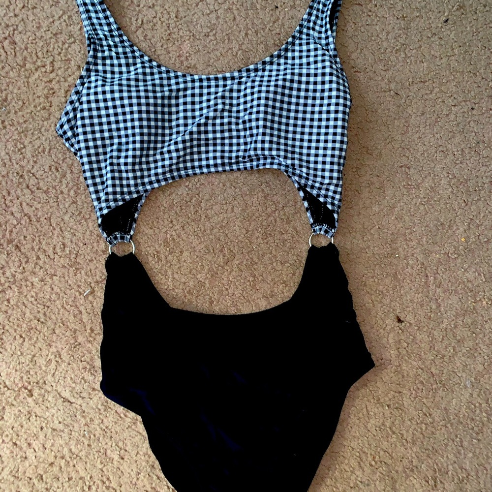 connected one piece bathing suit